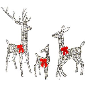 vidaXL Jouluinen LED-poroperhe 700 LEDi&auml; L&auml;mpim&auml;n Valkoinen