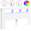 vidaXL S&auml;ngynp&auml;&auml;ty LED-valoilla valk. 180x18,5x103,5 cm tekninen puu