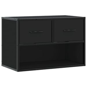 vidaXL TV-taso musta 60x31x39,5 cm tekninen puu ja metalli