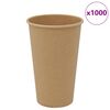 vidaXL Paperiset kahvikupit 1000 kpl 16 unssia 400 ml Ruskea
