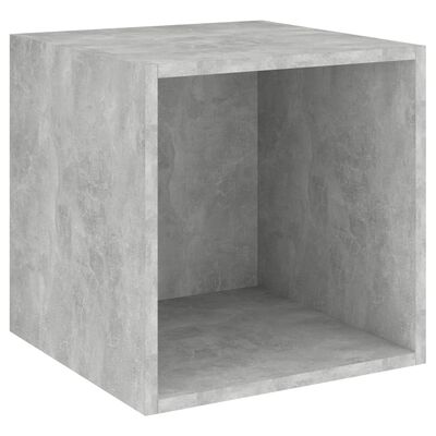 vidaXL Seinäkaappi betoninharmaa 37x37x37 cm lastulevy