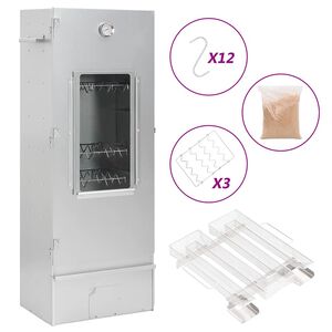 vidaXL BBQ Savustinuuni kylm&auml;savustingeneraattorilla galvanoitu ter&auml;s
