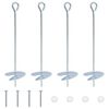 vidaXL Maakiinnike 4 pcs Hopea &Oslash;10 x 40 cm Galvanoitu Metalli