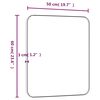 vidaXL Sein&auml;peili musta 50x60 cm suorakulmio