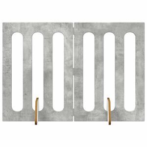 vidaXL Taitettava lemmikkitarha 2 kpl Betoninharmaa 100,5 x 38 x 70 cm