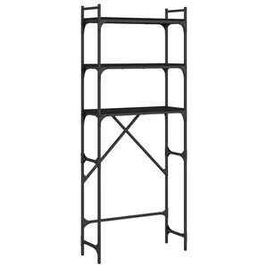 vidaXL Pesukonehyllykk&ouml; musta 67x25x163 cm tekninen puu