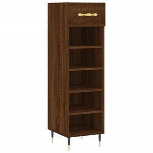 vidaXL Kenk&auml;kaappi ruskea tammi 30x35x105 cm tekninen puu