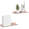 vidaXL Kelluva hylly 2 pcs Pinkki 30 x 9 x 2,5 cm Ter&auml;s