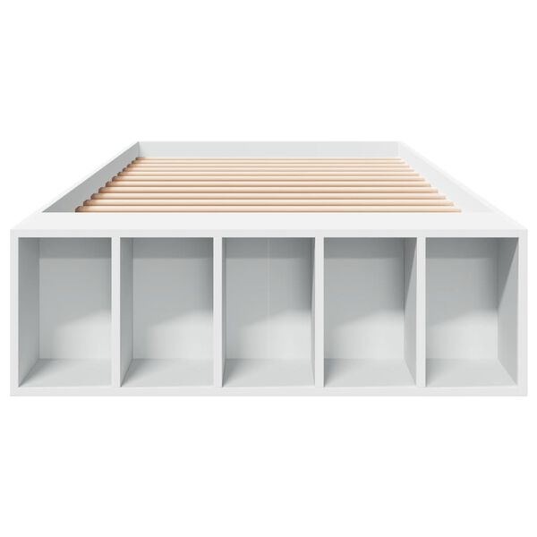 vidaXL Sängynrunko valkoinen 90x190 cm tekninen puu