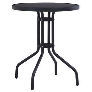 vidaXL Puutarhap&ouml;yt&auml; musta 80 cm ter&auml;s ja lasi