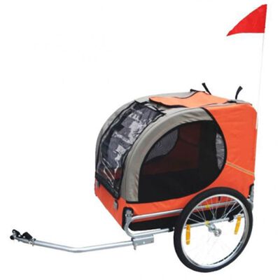 vidaXL Koirankuljetuskärry polkupyörään Lassie oranssi
