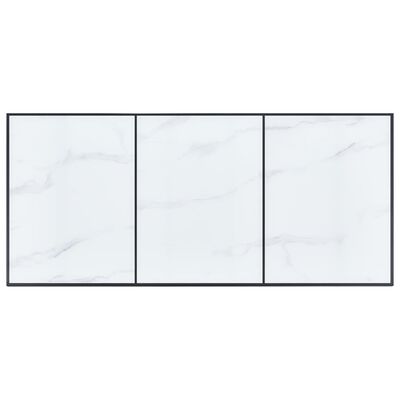 vidaXL Ruokapöytä valkoinen 180x90x75 cm karkaistu lasi