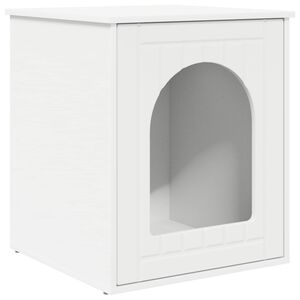 vidaXL Kissatalo Valkoinen 53 x 52 x 62 cm Tekninen puu