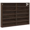 vidaXL Vitriinikaappi ruskea tammi 80x8,5x58 cm tekninen puu