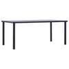 vidaXL Ruokap&ouml;yt&auml; musta ja betoninharmaa 180x90x75 cm MDF