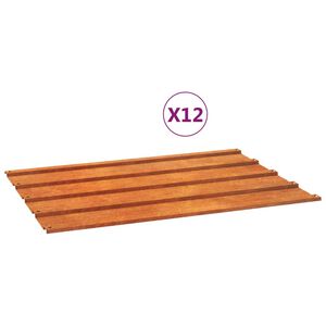 vidaXL Kattopaneelit 12 kpl ruoste 60x44 cm Corten ter&auml;s