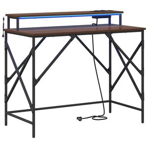 vidaXL P&ouml;yt&auml; Ruskea tammi 100 x 50 x 86,5 cm Tekninen puu