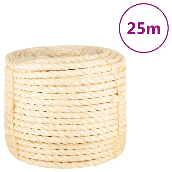 vidaXL K&ouml;ysi 100% Sisal 14 mm 25 m