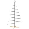 vidaXL Metallinen joulukuusi jalalla KUOPIO 180 cm Ter&auml;s Musta