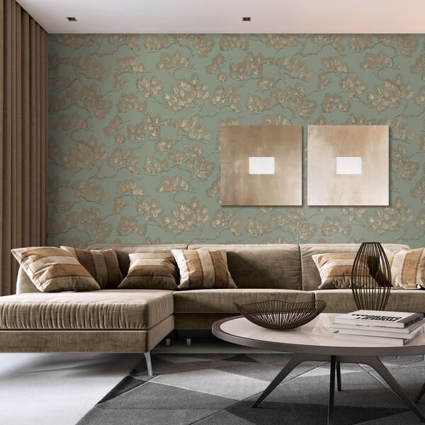 DUTCH WALLCOVERINGS Tapetti mänty vihreä