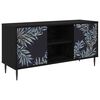 vidaXL TV-kaappi DOKKUM 102 x 33 x 51 cm Musta tammi Tekninen puu