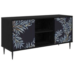 vidaXL TV-kaappi DOKKUM 102 x 33 x 51 cm Musta tammi Tekninen puu