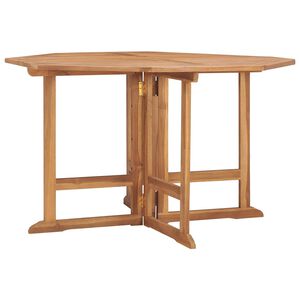 vidaXL Kokoontaittuva puutarhan ruokap&ouml;yt&auml; 110x110x75 cm t&auml;ysi tiikki