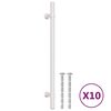 vidaXL Kaapin kahvat 10 kpl hopea 192 mm ruostumaton ter&auml;s