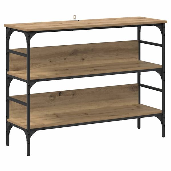 vidaXL Konsolip&ouml;yt&auml; artesaani tammi 100 x 32 x 75 cm Tekninen puu