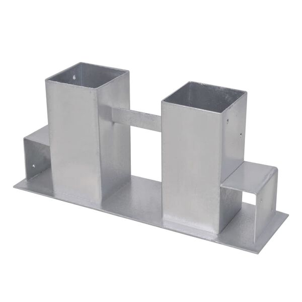 vidaXL Polttopuun pinoamistuet 4 kpl ter&auml;s hopea