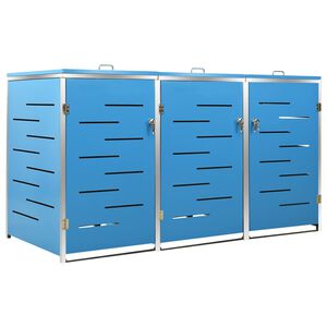 vidaXL Kolmen roska-astian vaja 207x77,5x115 cm ruostumaton ter&auml;s