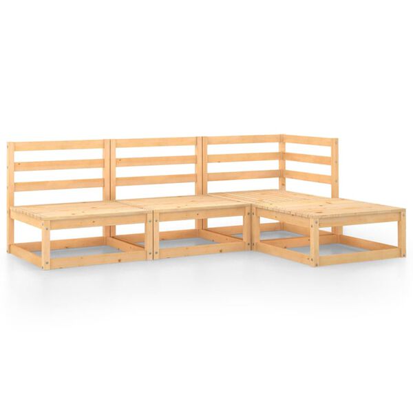 vidaXL 4-osainen Puutarhasohvasarja t&auml;ysi m&auml;nty