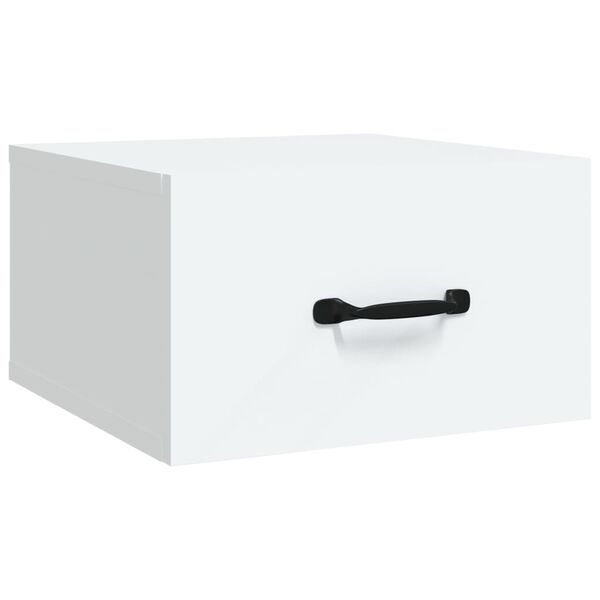 vidaXL Sein&auml;kiinnitett&auml;v&auml; y&ouml;p&ouml;yt&auml; valkoinen 35x35x20 cm