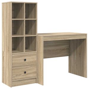 vidaXL P&ouml;yt&auml; Sonoman tammi 135,5 x 50 x 127 cm 2 kpl