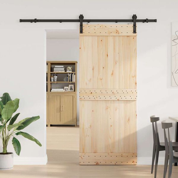 vidaXL Liukuoven asennussarja ter&auml;s 200 cm musta