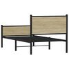 vidaXL Metallinen sängynrunko ilman patjaa Sonoma-tammi 75x190 cm