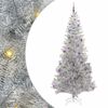 vidaXL Joulukuusi 300 LED-valoilla jalustalla Hopea 240 cm PET