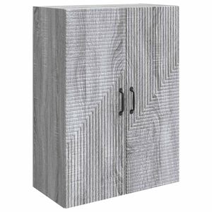 vidaXL Sein&auml;lle Kiinnitett&auml;v&auml; Kaappi Harmaa Sonoma 66 x 34,5 x 90 cm