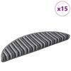 vidaXL Itseliimautuvat portaamatot 15 pcs Harmaa 56 x 17 x 3 cm