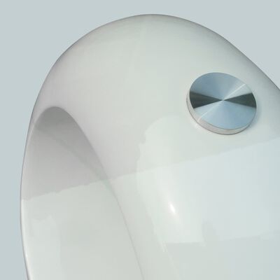 vidaXL Sohvapöytä soikea lasinen pöytälevy korkeakiilto valkoinen