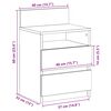 vidaXL Y&ouml;p&ouml;yt&auml;kaappi kahdella laatikolla valkoinen 40x33x60 cm