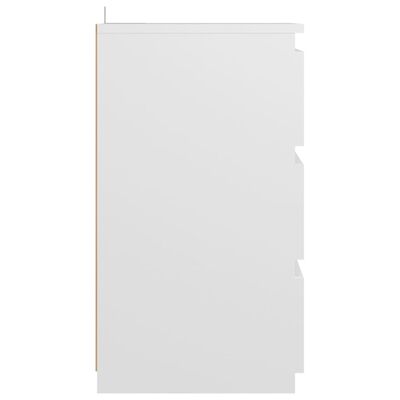 vidaXL Yöpöytä valkoinen 40x35x62,5 cm lastulevy