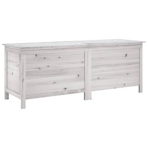 vidaXL Ulkos&auml;ilytyslaatikko valkoinen 150x50x56,5 cm t&auml;ysi kuusi