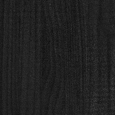 vidaXL Puutarhan kukkalaatikko musta 150x50x50 cm täysi mänty