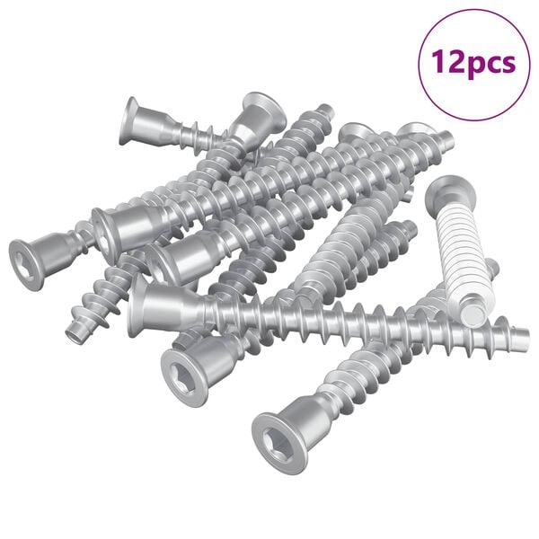 vidaXL Confirmat-ruuvit 12 pcs Hopea Metalli