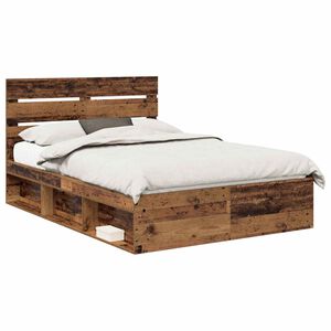 vidaXL S&auml;ngyn runko p&auml;&auml;tyll&auml; Vanha puu 5FT King Size Massiivinen m&auml;nty