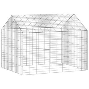 vidaXL Kaniinih&auml;kki Hopea 100 x 78 x 78 cm Galvanoitu ter&auml;s