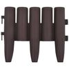 vidaXL Nurmikonreunukset 36 kpl ruskea 10 m PP