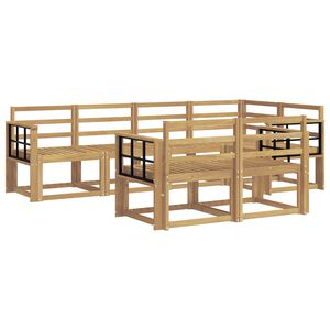 vidaXL Ulkosohvakokoelma 7 pcs valkoinen Tihe&auml; akasiapuu