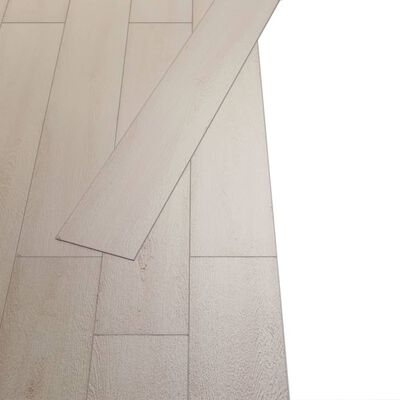 vidaXL Itsekiinnittyvät PVC-lattialankut 2,51 m² 2 mm tammi valkoinen